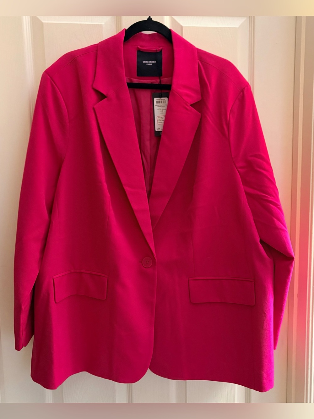 NWT Vero Moda Bright Pink Single-Button Blazer 20W